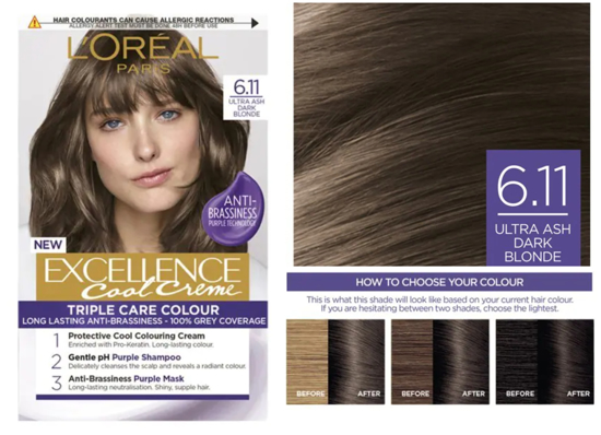 loreal excellence color creme 6.11