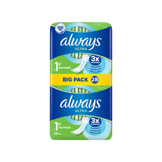 Picture of Always Ultra Normal Size 1 Sanitary Towel 28 Pads